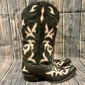 JOHNNY RINGO Western Cowboy Brown Pink Boots